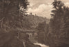 FORGE VALLEY, YORKSHIRE 1893 old antique vintage print picture