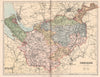 CHESHIRE. Antique county map 1893 old vintage plan chart