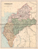 CUMBERLAND. Antique county map. Cumbria 1893 old plan chart