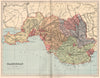 GLAMORGANSHIRE. Antique county map. Wales 1893 old plan chart