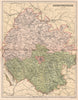 HEREFORDSHIRE. Antique county map 1893 old vintage plan chart