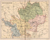 HERTFORDSHIRE. Antique county map 1893 old vintage plan chart
