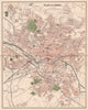 LEEDS. Antique town/city map plan. Yorkshire 1893 old chart