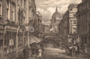 ST. PAUL'S FROM FLEET STREET. London 1893 old antique vintage print picture