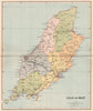 ISLE OF MAN. Antique map 1893 old vintage plan chart