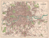 COUNTY OF LONDON. Antique town/city map plan 1893 old chart