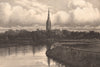 SALISBURY CATHEDRAL. Wiltshire 1893 old antique vintage print picture