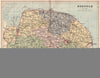 NORFOLK. Antique county map 1893 old vintage plan chart