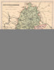 NOTTINGHAMSHIRE. Antique county map 1893 old vintage plan chart