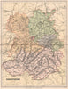 SHROPSHIRE. Antique county map 1893 old vintage plan chart