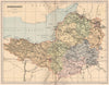 SOMERSET. Antique county map 1893 old vintage plan chart