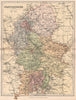 STAFFORDSHIRE. Antique county map 1893 old vintage plan chart