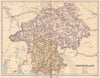 WESTMORLAND. Antique county map. Westmoreland 1893 old plan chart