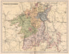 WORCESTERSHIRE. Antique county map 1893 old vintage plan chart