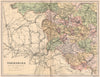 YORKSHIRE SOUTH WEST. Antique county map 1893 old plan chart