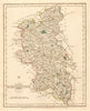 Antique county map of BUCKINGHAMSHIRE by JOHN CARY. Original outline colour 1787