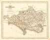Antique county map of DORSETSHIRE by JOHN CARY. Original outline colour 1787