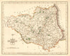 Antique county map of DURHAM by JOHN CARY. Original outline colour 1787