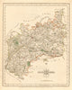 Antique county map of GLOUCESTERSHIRE by JOHN CARY. Original outline colour 1787