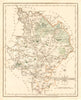 Antique county map of HUNTINGDONSHIRE by JOHN CARY. Original outline colour 1787