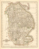 Antique county map of LINCOLNSHIRE by JOHN CARY. Original outline colour 1787