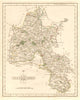 Antique county map of OXFORDSHIRE by JOHN CARY. Original outline colour 1787