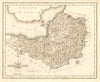Antique county map of SOMERSETSHIRE by JOHN CARY. Original outline colour 1787