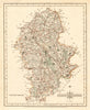 Antique county map of STAFFORDSHIRE by JOHN CARY. Original outline colour 1787