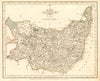 Antique county map of SUFFOLK by JOHN CARY. Original outline colour 1787