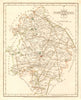 Antique county map of WARWICKSHIRE by JOHN CARY. Original outline colour 1787