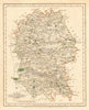 Antique county map of WILTSHIRE by JOHN CARY. Original outline colour 1787
