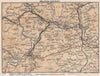 MELROSE DISTRICT. Selkirk Galashiels. Vintage map. Scotland. STANFORD 1905