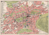 EDINBURGH. Vintage town city plan. Scotland. STANFORD 1905 old antique map