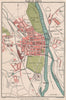 PERTH. Vintage town city plan. Scotland. STANFORD 1905 old antique map chart