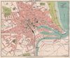 ABERDEEN. Vintage town city plan. Scotland. STANFORD 1905 old antique map