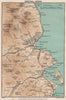 Isle of ARRAN east coast. Brodick Lamlash. Vintage map. Scotland. STANFORD 1905