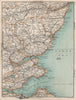SCOTLAND EAST COAST Forfar Fife Kincardine Firth of Forth & Tay Vintage map 1905