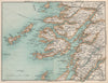 SCOTLAND WEST COAST Mull Argyll Oban Inverary Morven Eigg Coll. Vintage map 1905