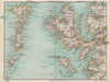 HEBRIDES. North & South Uist. Isle of Skye Rum Barra Eigg. Scotland 1905 map