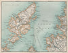 LEWIS. Outer Hebrides. Ross & Cromarty coast.. Vintage map. Scotland 1905