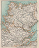 SCOTTISH HIGHLANDS. Ross & Cromarty. Sutherland. Vintage map. Scotland 1905