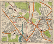 NW LONDON. Hendon Aerodrome Kingsbury Green The Hyde. BACON 1938 old map