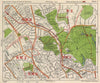 NW LONDON. Golders Green Hampstead Child's Hill Cricklewood. BACON 1938 map