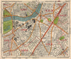 S LONDON. Kennington Battersea Pimlico Brixton Lambeth Clapham. BACON 1938 map