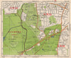 SW LONDON. Putney Roehampton Richmond Park Wimbledon Common. BACON 1938 map