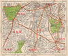 S LONDON. Brixton Clapham Balham Herne Hill Streatham Tusle Hill.BACON 1938 map