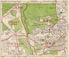 SW LONDON. Wimbledon Common Cottenham Park Malden Coombe Hill. BACON 1938 map
