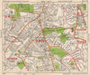 S LONDON. Streatham/Vale Norbury Tooting Bec West Norwood. BACON 1938 old map