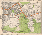 SOUTH EAST LONDON. Shirley Addiscombe E Croydon Stroud Green. BACON 1938 map