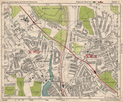 NW LONDON. Hendon Aerodrome Kingsbury Green The Hyde. BACON 1933 old map